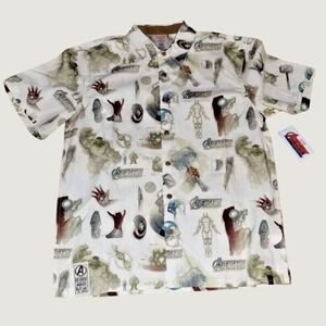 Disney Marvel AVENGERS Heroes Villains 60th Mens Shirt M Medium NEW